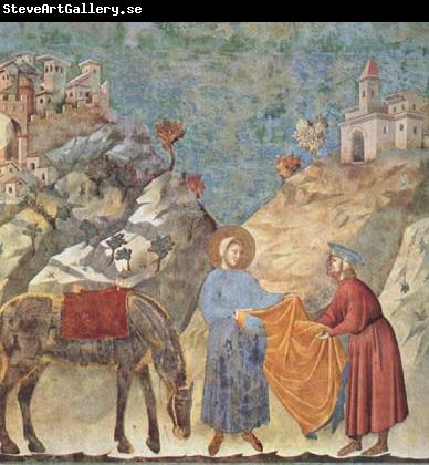 GIOTTO di Bondone St Francis Giving his Cloak to a Poor Man (mk08)
